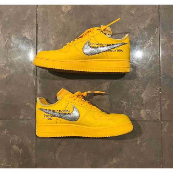Size 13- Off White air force 1 lemonade DD1876-700 main image 6